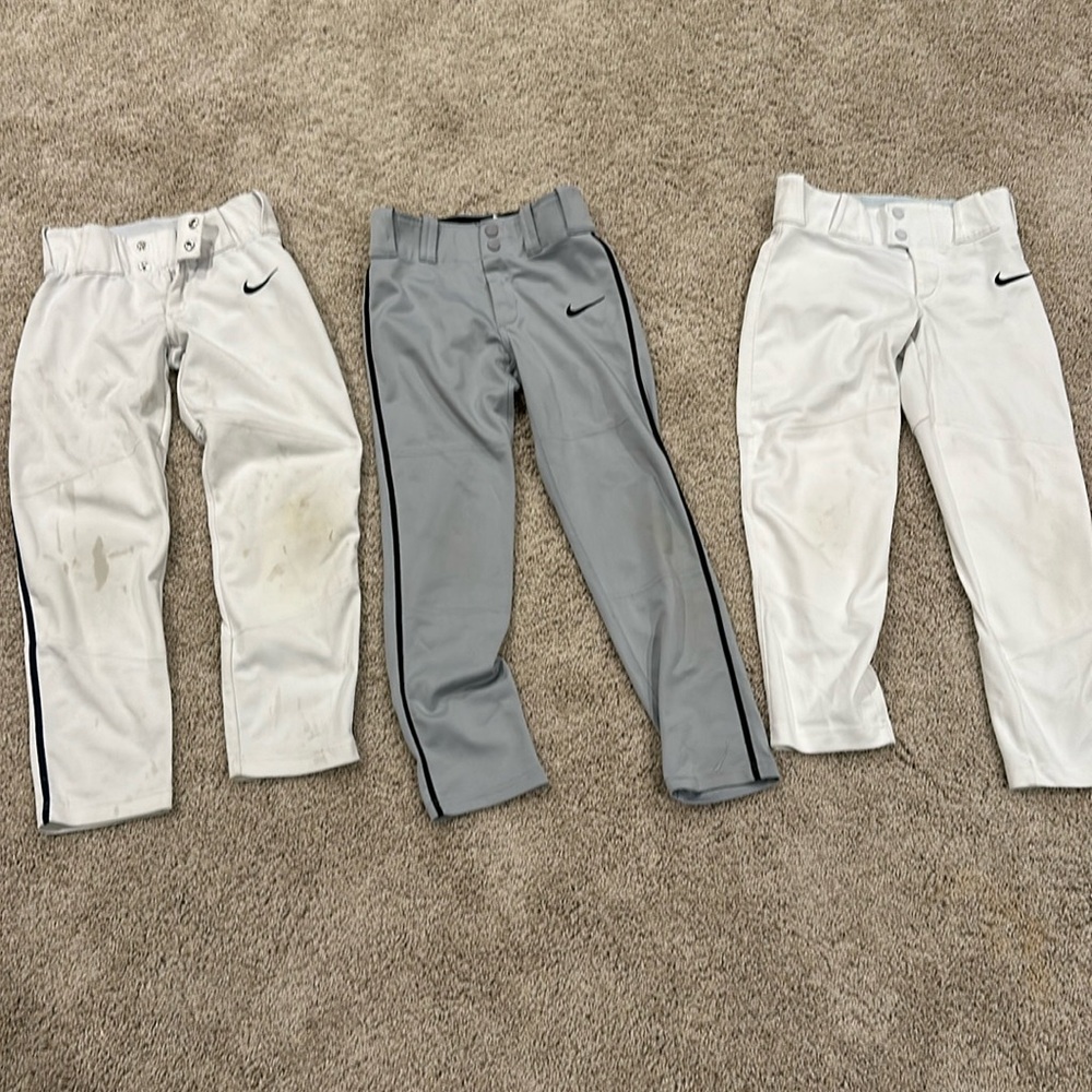 3 pairs Nike boys baseball pants